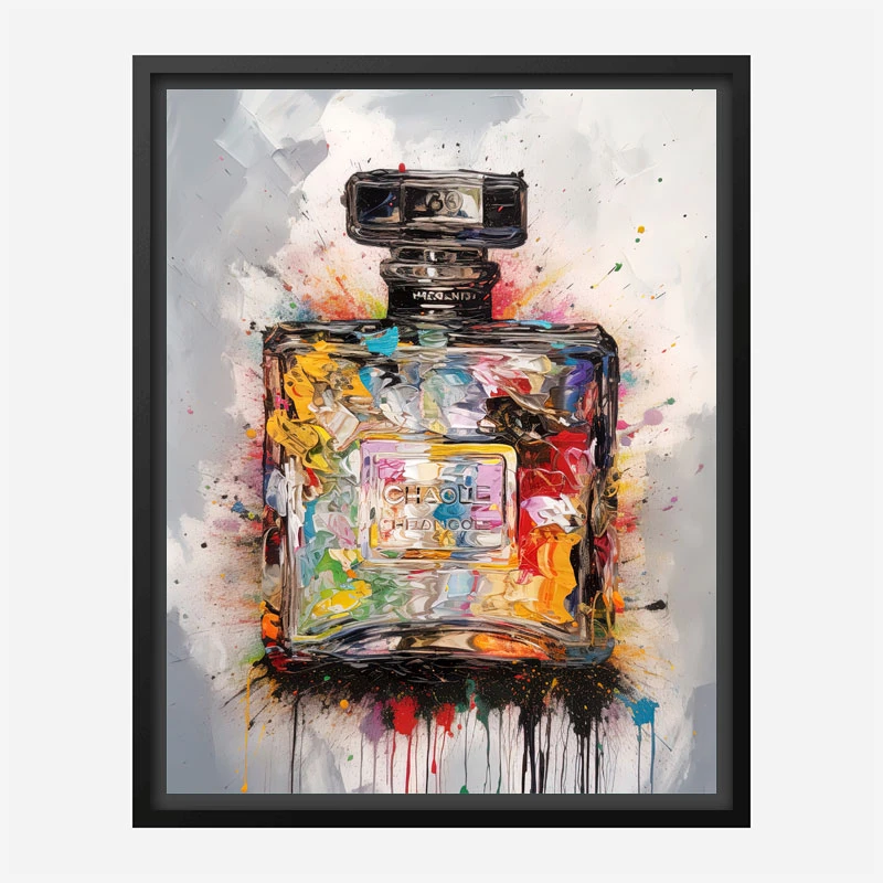Chanel No 5 Grunge Perfume Bottle Art Print